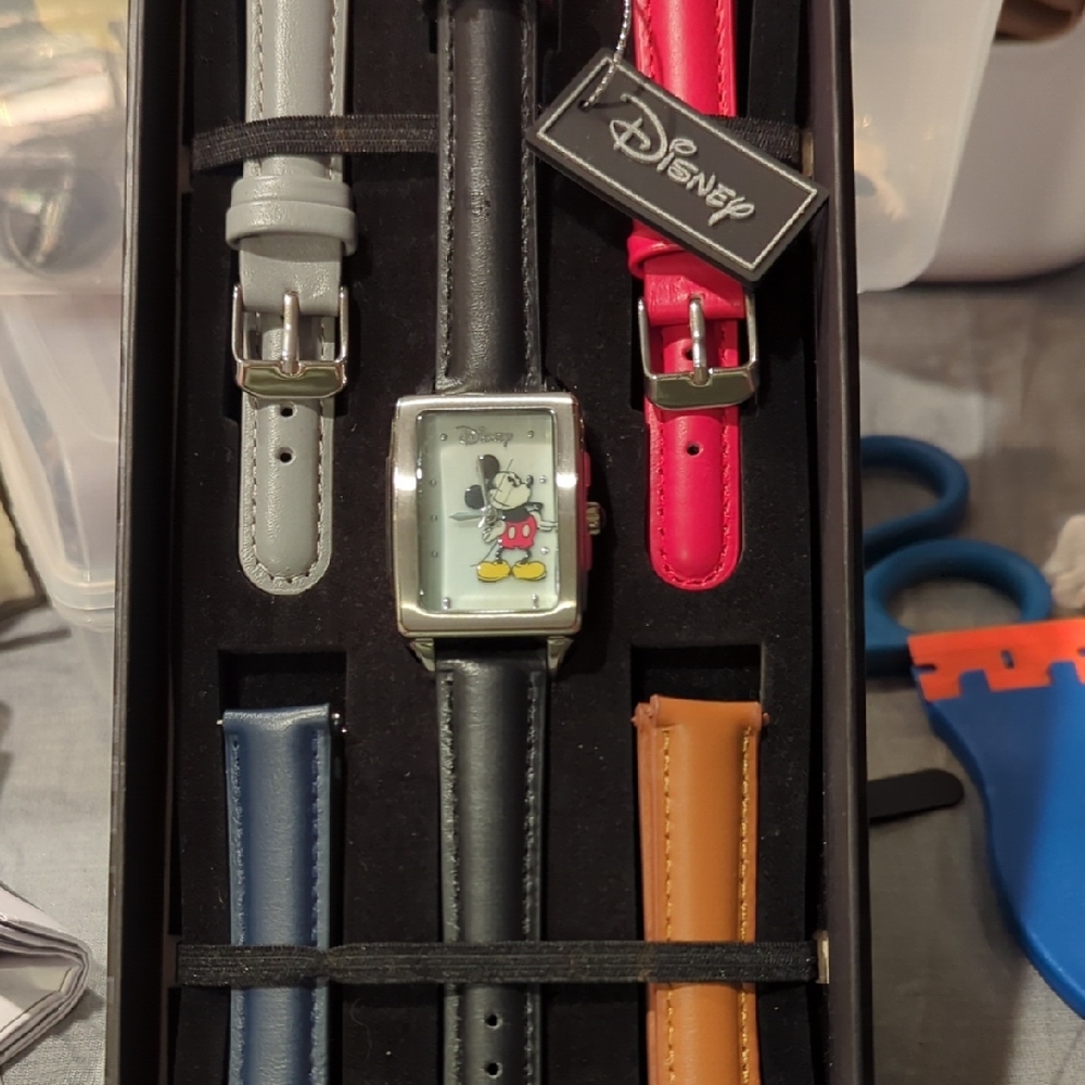 Disney Mickey Mouse Watch with Colorful Straps